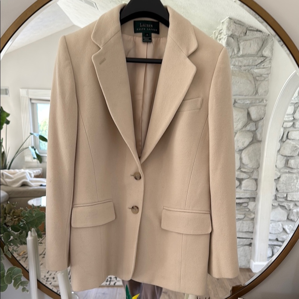 Ralph Lauren wool and cashmere blend Women's Cream Blazer